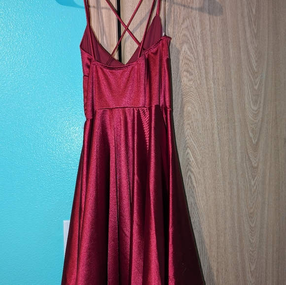 Short Red Ruffle Dress - Picture 2 of 2